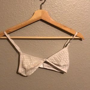 Brandy Melville white floral lace bralette